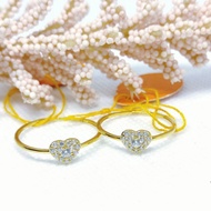 916. Gold single love Stone Ring