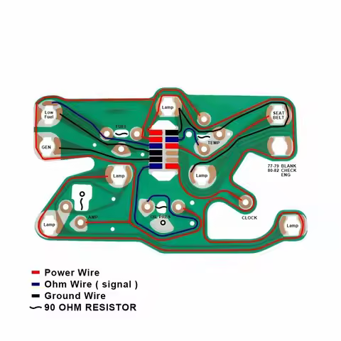 Printed Circuit Board for Corvette C3 77-82 Gauge Cluster 602505 Replacement