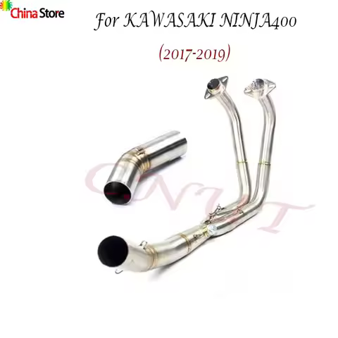 Full System Motorcycle Exhaust Middle Pipe Slip On Full System Link Pipe For KAWASAKI Ninja 400 250 