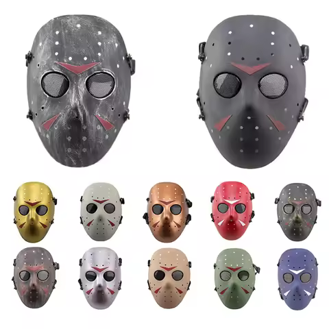 Airsoft Hockey Full Face Metal Mesh Airsoft Mask Paintbal CS Wargame Halloween Party Military Tactic