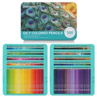 Brutfuner 180/240/300Colors Premium Wood Colored Pencil Set Oily Color Pen Sketch Iron Box Color Pen