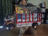 🚒 MINIATUR TRUK OLENG KAYU JUMBO LAMPU TERPAL