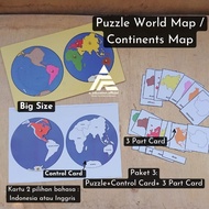 World Map Content Map Montessori Puzzle