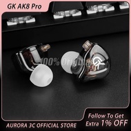 Kz Gk Ak8 Pro In-Ear Wired Dynamic Headphone Hifi Earbuds 10mm LCP Diaphragm Dynamic Driver Plug And