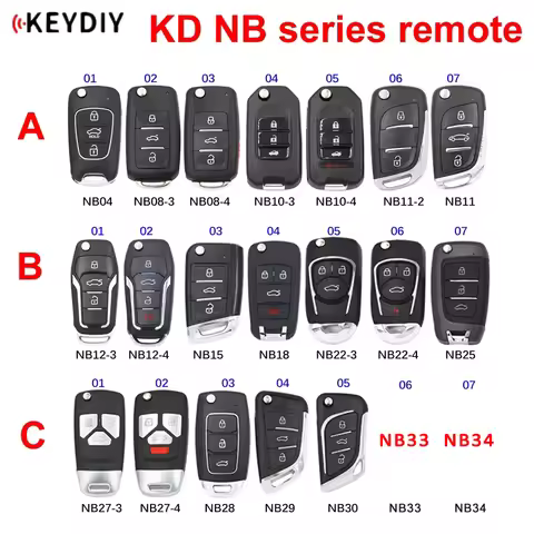 KEYDIY Multi-functional Remote Control NB Series NB04 NB08-3 NB08-4 NB10 NB11 NB12 NB15 NB18 NB29 NB
