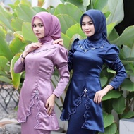 ONESET MAIRA - Malay Kurung Dress, Women's Dress, Latest Full Sequin Wedding Dress