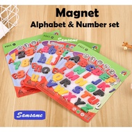 54pcs Cute Kids Fridge Magnet Soft Type Alphabet ABC + Cartoon Animal Pelekat Magnet Peti Sejuk white board Magnetic Sea
