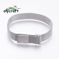 1pc Tarnish Resistant 430 Stainless Steel Mesh Bracelet Making with Clasps Fit Slide Stainless Steel