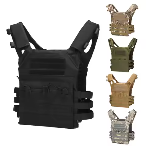 Tactical Vest Waterproof Outdoor Body Armor Lightweight Adjustable JPC Molle Plate Carrier Hunting V