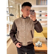 [1:1]VV25FW 3D Embroidered Button Color-Block Baseball Jacket