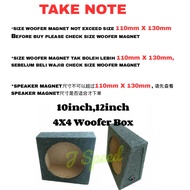 10inch/12 inch single carpet 4x4 seal woofer box Black Carpet without woofer(15mm)