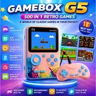 G5 HD Screen Macaron Handheld Game Console Mini Arcade 500 Game Charging Portable Game Players Game 