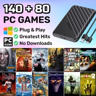 Harddisk PC Game Plug & Play (320GB) 140 Classic Games + 80 PopCap Playnite Portable HDD Windows