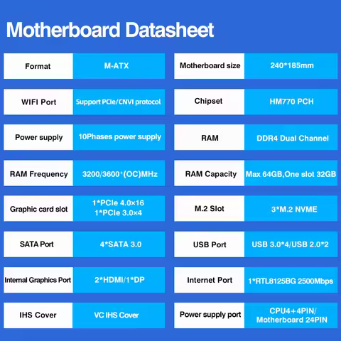 ERYING Intel 13th CPU Motherboard Combo i7&i9 13980HX 13900HX 13850HX 13700HX 13650HX Support 3600(O