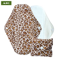 AIO Leopard print Bamboo Cotton mom Postpartum Nursing Napkin Female Heavy Flow Menstrual Gasket women Reusable Sanitary Pad