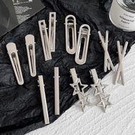 3 Pieces Sweet Metal Star Duckbill Clip-Hollow Bangs And Forehead Hair Accessories, Suitable For Dai