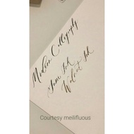 Efalin Fine Linen Imported Linen Paper 200gr A6 | Thankyou Card | Calligraphy Card | Calligraphy