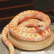 160/200cm Simulation Giant Snakes Plush Toy Long Golden Python Stuffed Snake Pillow Plushie Gift Hom