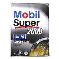 【易油網】MOBIL SUPER 2000 5W30 境內版 日本鐵罐 4L