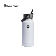 HYDRO FLASK 32 OZ WIDE FLEX STRAW CAP WHITE