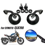 Motorcycle Retro Handlebar Rearview Mirror Angle Folding Reversing Handle Bar Ends Side Mirrors For 