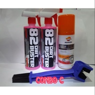 COMBO C;2 BOTTLE 82 DIRTBUSTER,1 UNIT REPSOL CHAINLUBE,1 CHAIN BRUSH(PROMO)