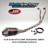 AHM RACING EXHAUST FULL SYSTEM KAWASAKI NINJA250R / Z250 2013 CARBON#READY STOCK #100%ORIGINAL