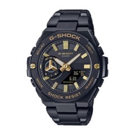 CASIO [Bluetooth-equipped solar watch] G-SHOCK (G-Shock) G-STEEL (G-steel) black x gold color adopti