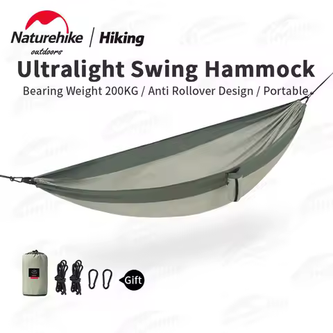 Naturehike Camping Swing Hammock Ultralight 600g Anti Rollover 1/2 Persons 200kg Bearing Weight Outd