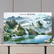 Chinese New Style High-End tv cover Cloth  lace  smart tv dust flat screen monitor protection hanging desktop LCD animation /24 32 37 43 47 50 52 55 60 65 75 80inch online celebrity tapestry   camber102716