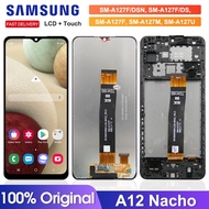 Original 6.5'' A12 Nacho Display, for Samsung Galaxy A12 Nacho A127 A127F Lcd Display Touch Screen Digitizer Assembly With Frame