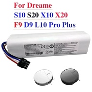 14.4V 6500mAh For Dreame S10 S20 X10 X20 F9 D9 L10 Pro Plus model Robotic Vacuum Cleaner Replacement