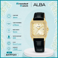 [Official Warranty] Alba AH7FF2X1 AH7FF2X AH7FF2 Women's Analog Watch Water Resistant Watch 50m Leat