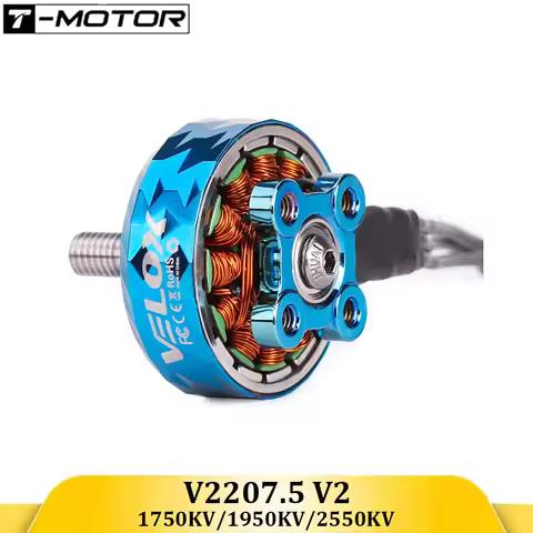 T-MOTOR VELOX VELOCE V2207.5 V2 2550KV 4S 1950KV 1750KV 6S Brushless Motor for RC FPV Racing Freesty