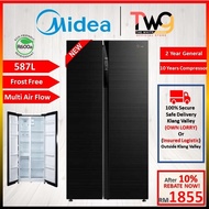 [FAST SHIPPING] MIDEA Side by Side Inverter Fridge MSS-580WEVB / MSS-582WEGBI With Vacation Mode