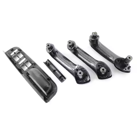 Carbon Fiber Style 3B1867171E 5Pcs Front Rear Left Right Door Black Pull Grab Handle for VW Bora Gol