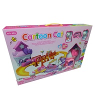 Hello Kitty Cartoon Cat Track With Train Set