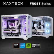 [ FROST ] HAXTECH AMD/Intel White Gaming PC Package with NVIDIA GeForce RTX 5050/RTX 5060/RTX 5060 T