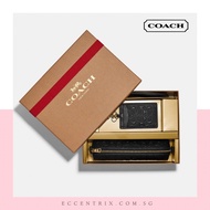 Coach Leather ID Lanyard And Pencil Case Set (+gift box)
