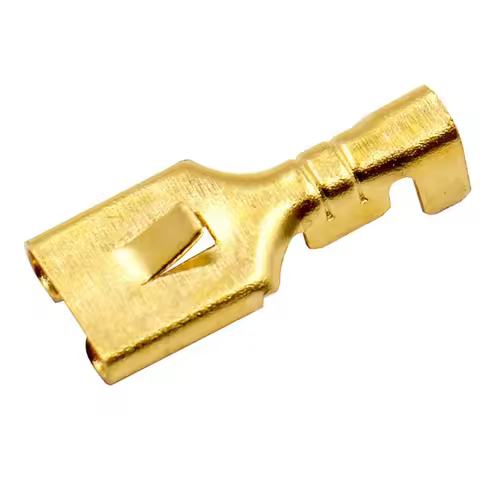 50/100/200/500 Pcs Brass 6.3MM Female Spade Crimp Terminal Brass Wire Connector For Car Relay DJ623-