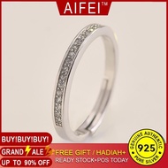 READY STOCK Ring Store Fashion 18K White Gold Diamond Wedding Personality Ring Diamond Female Ring R