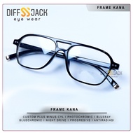 DFJK - Aviator Glasses - Square - Latest Flexible Plastic Kana Frame I pHOTOCHROMIC I bLUERAY