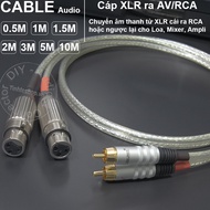 Cáp AV ra Canon đực 1 cặp DIY 0.5M đến 3M - XLR đực ra AV