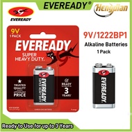 Eveready 9V Battery 9 Volts Alkaline Batteries 1222BP1 Black Square