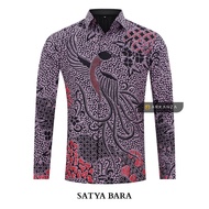 KEMEJA Original Batik Shirt With SATYA BARA Motif, Men's Batik Shirt For Men, Slimfit, Full Layer, Long Sleeve