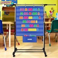 PARTYZO Classroom Pocket Chart, Educational Durable Standards Pocket Chart, Large Class Schedule Cha