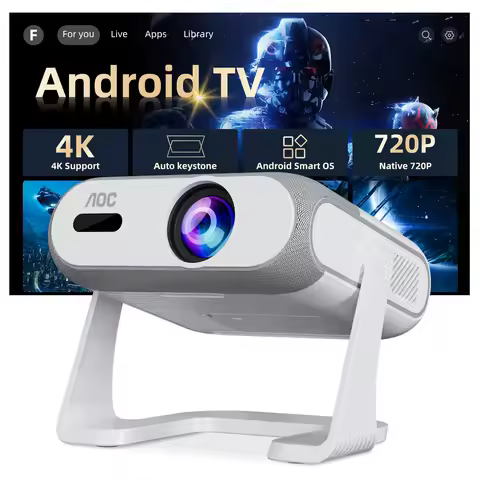 AOC 300ANSI HA116 Projector Native 4K Android 14 Dual WiFi BT5.X Auto Focus&Keystone 360° Portable H