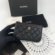 ◻️Chanel經典荔枝皮一字零錢包（晶片款）
