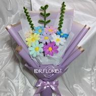 Daisy flower | Wire Feather Daisy Flower Bouquet