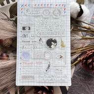 9d 0270 Black White Postmark-46 Transparent Seal Crystal